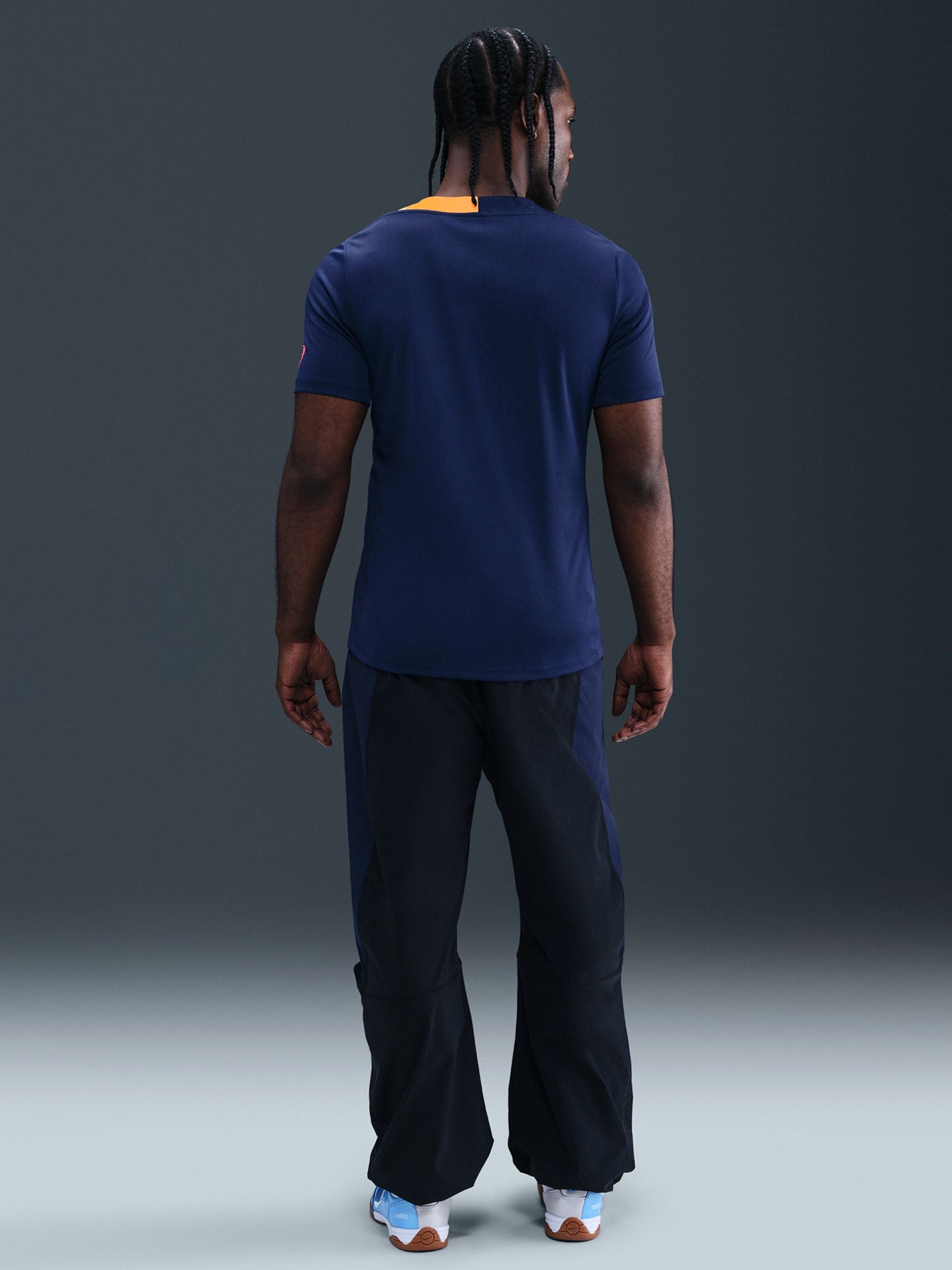 Camiseta de Fútbol Nike Dri-FIT Strike Total 90 Azul y Naranja Para Hombre