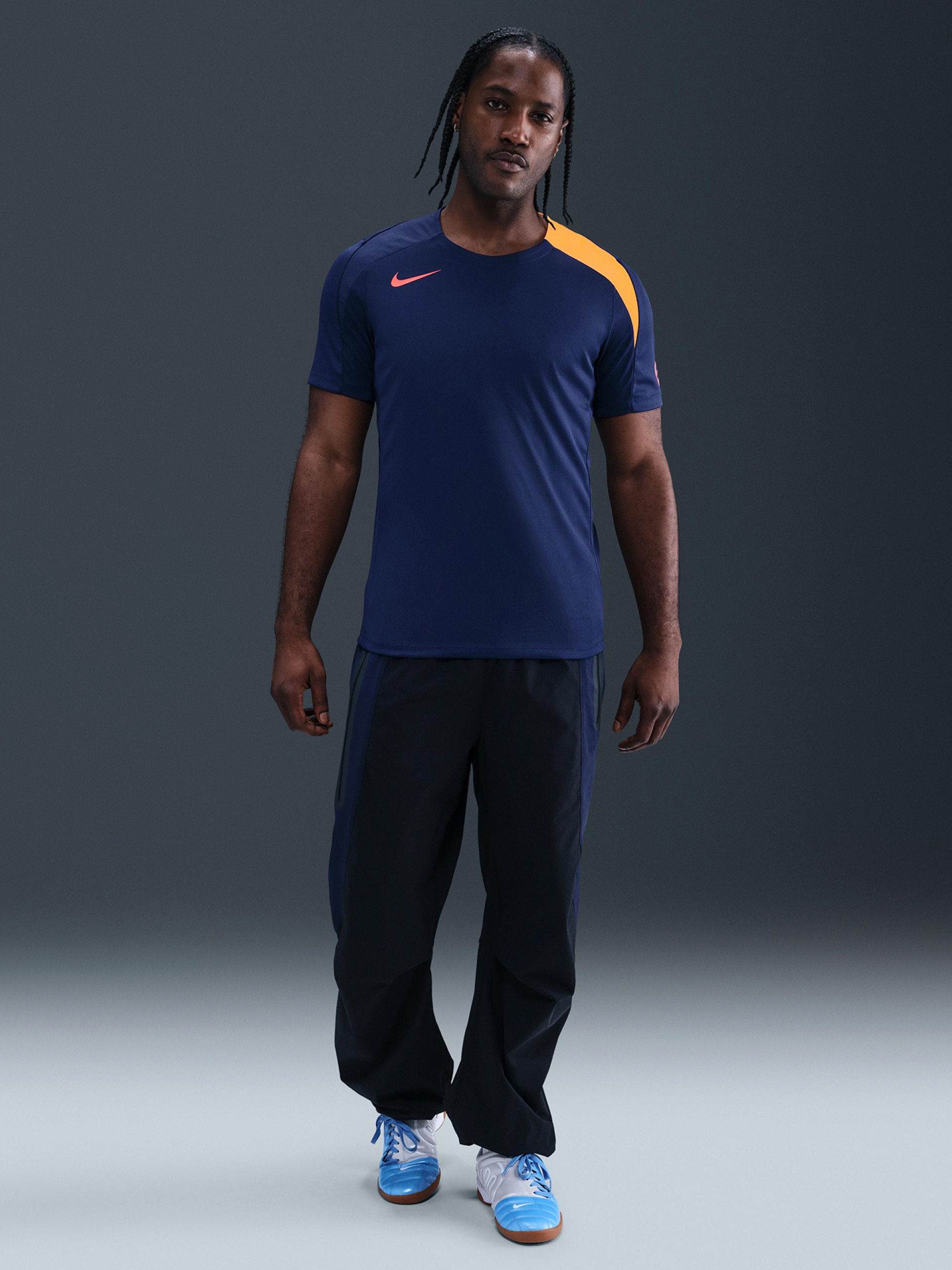 Camiseta de Fútbol Nike Dri-FIT Strike Total 90 Azul y Naranja Para Hombre