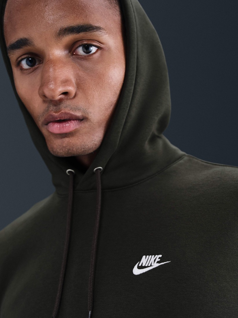 Camisola com Capuz Nike Club Fleece Verde Para Homem