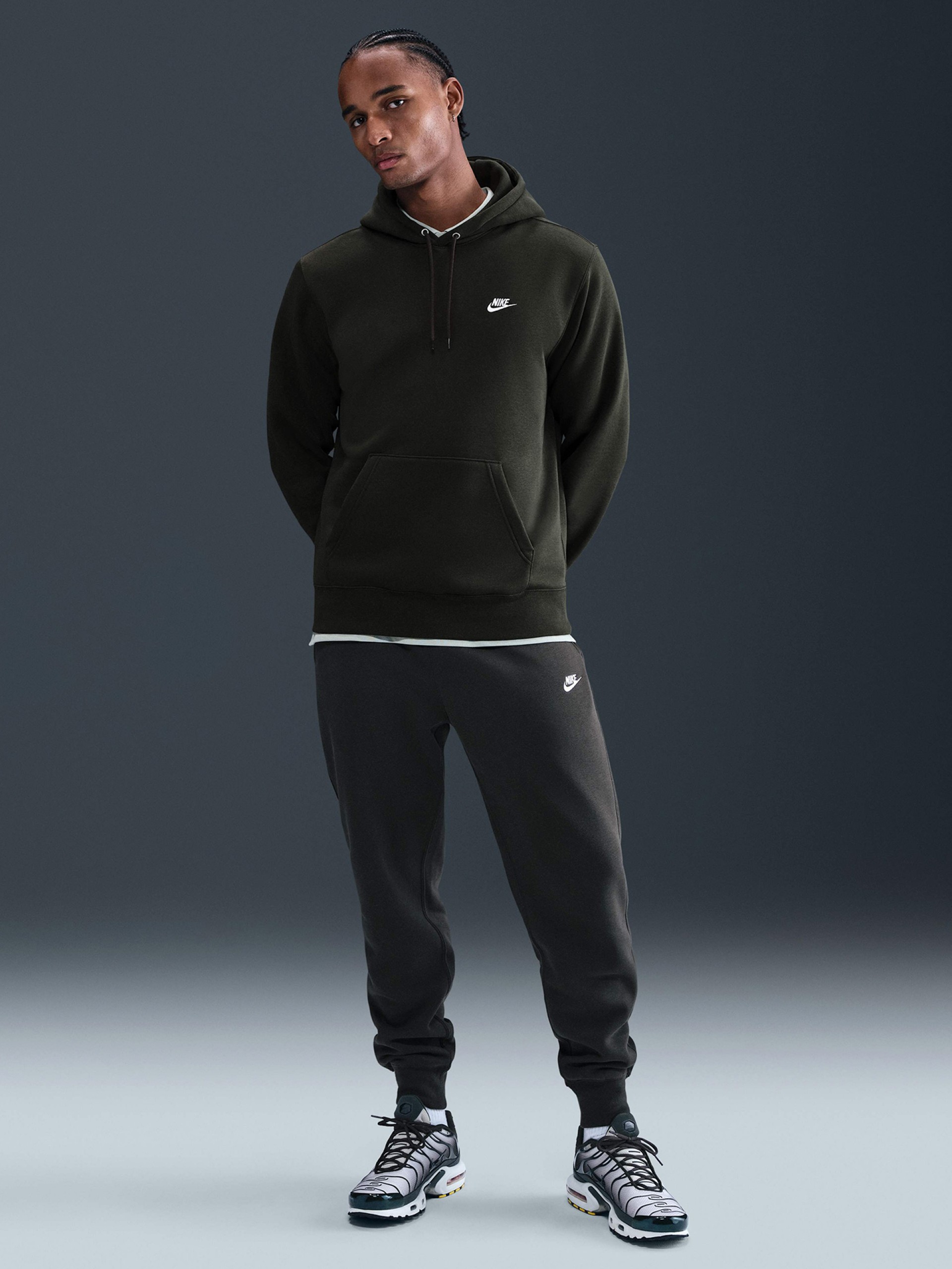 Nike Club Fleece Green Hoodie For Men