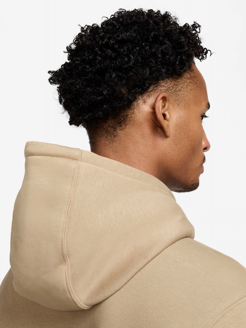 Camisola com Capuz Nike Club Fleece Bege Para Homem