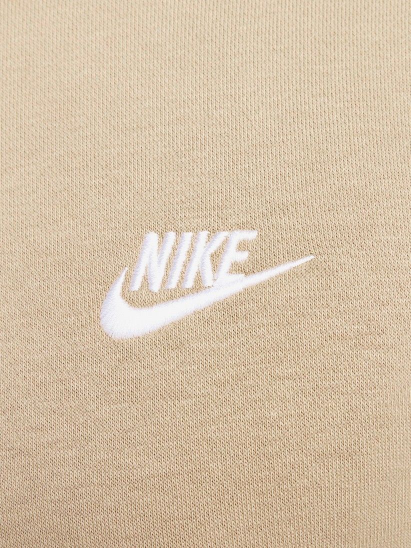 Camisola com Capuz Nike Club Fleece Bege Para Homem