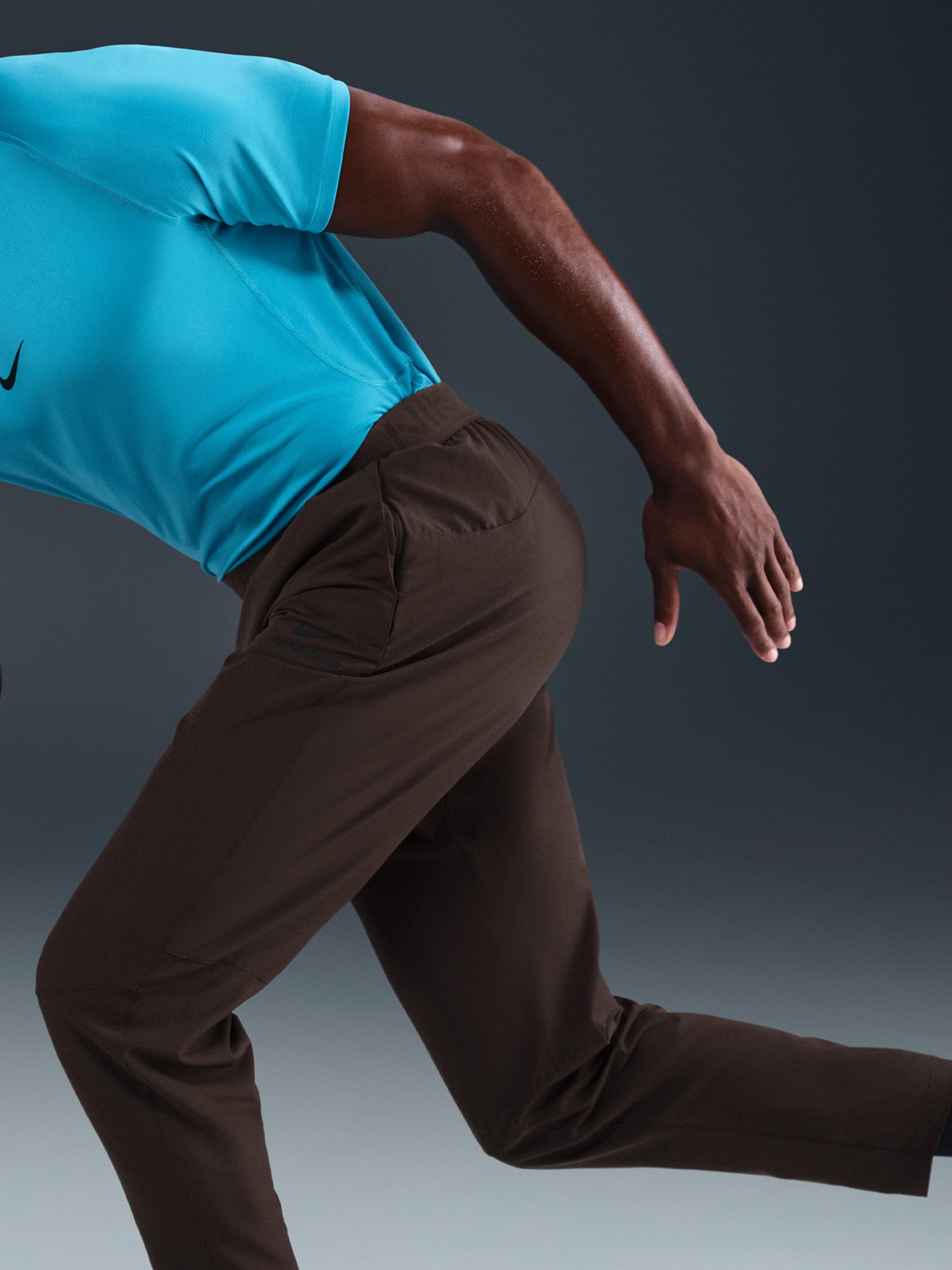 Pantalones de Entrenamiento Nike Pro Dri-FIT Marrones Para Hombre