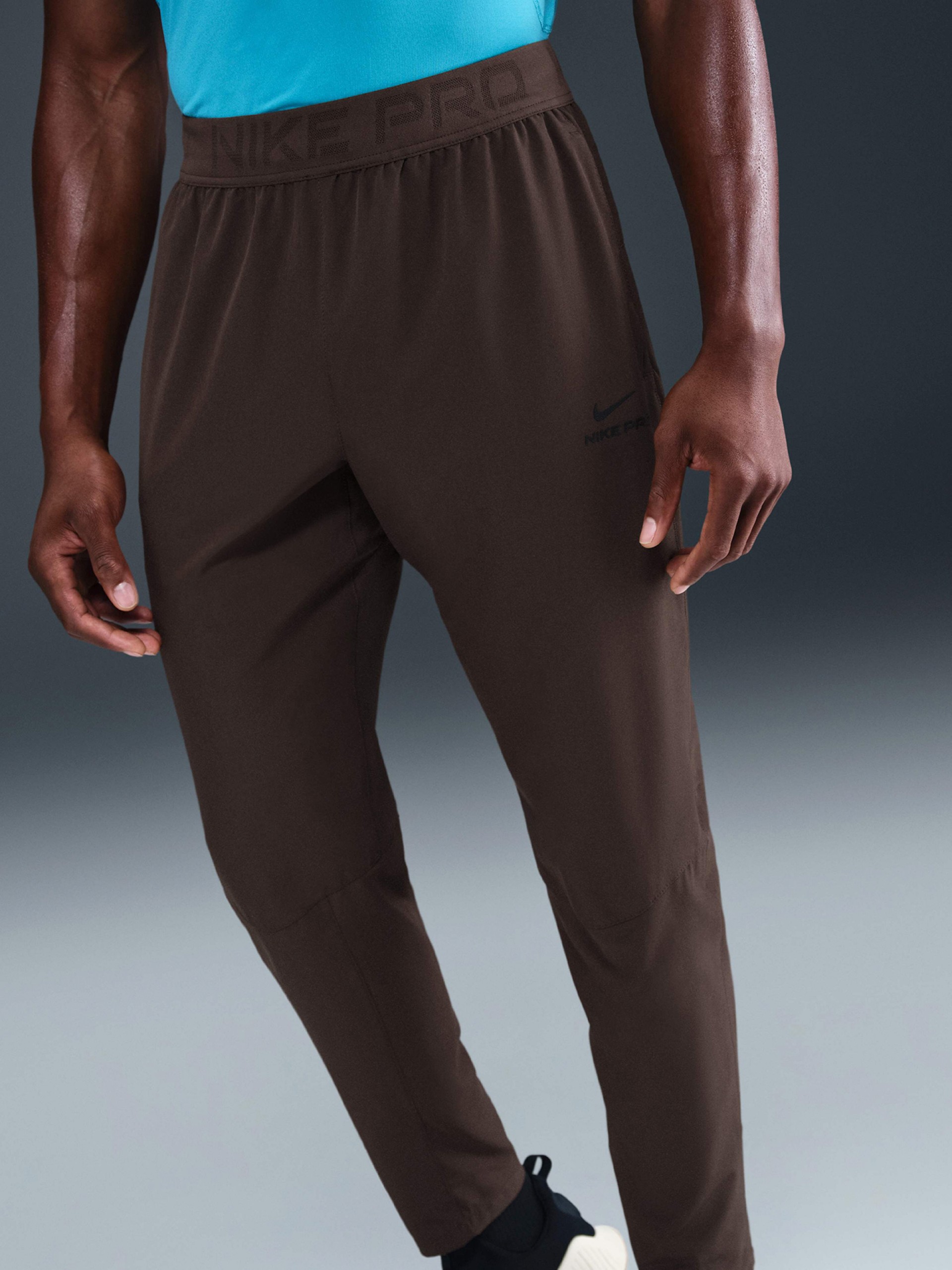 Pantalones de Entrenamiento Nike Pro Dri-FIT Marrones Para Hombre