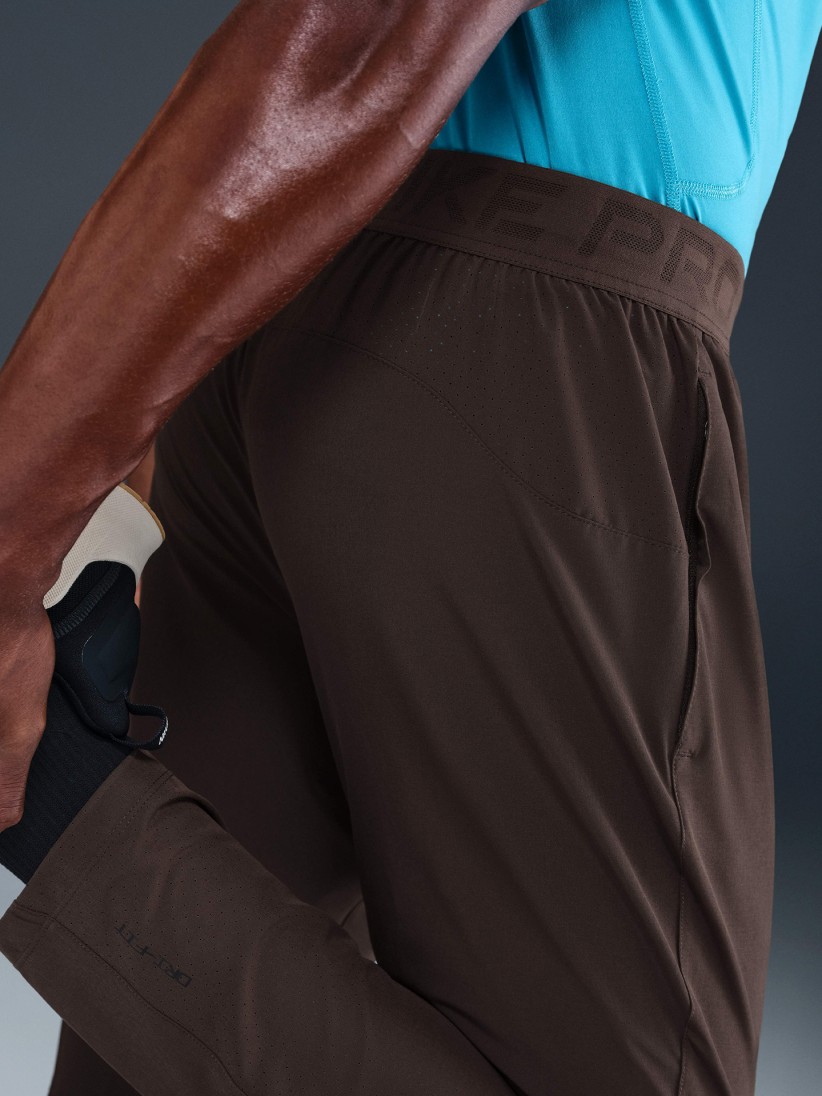 Nike Pro Dri-FIT Brown Training Trousers For Men