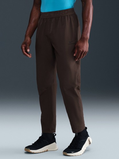 Nike Pro Dri-FIT Brown Training Trousers For Men