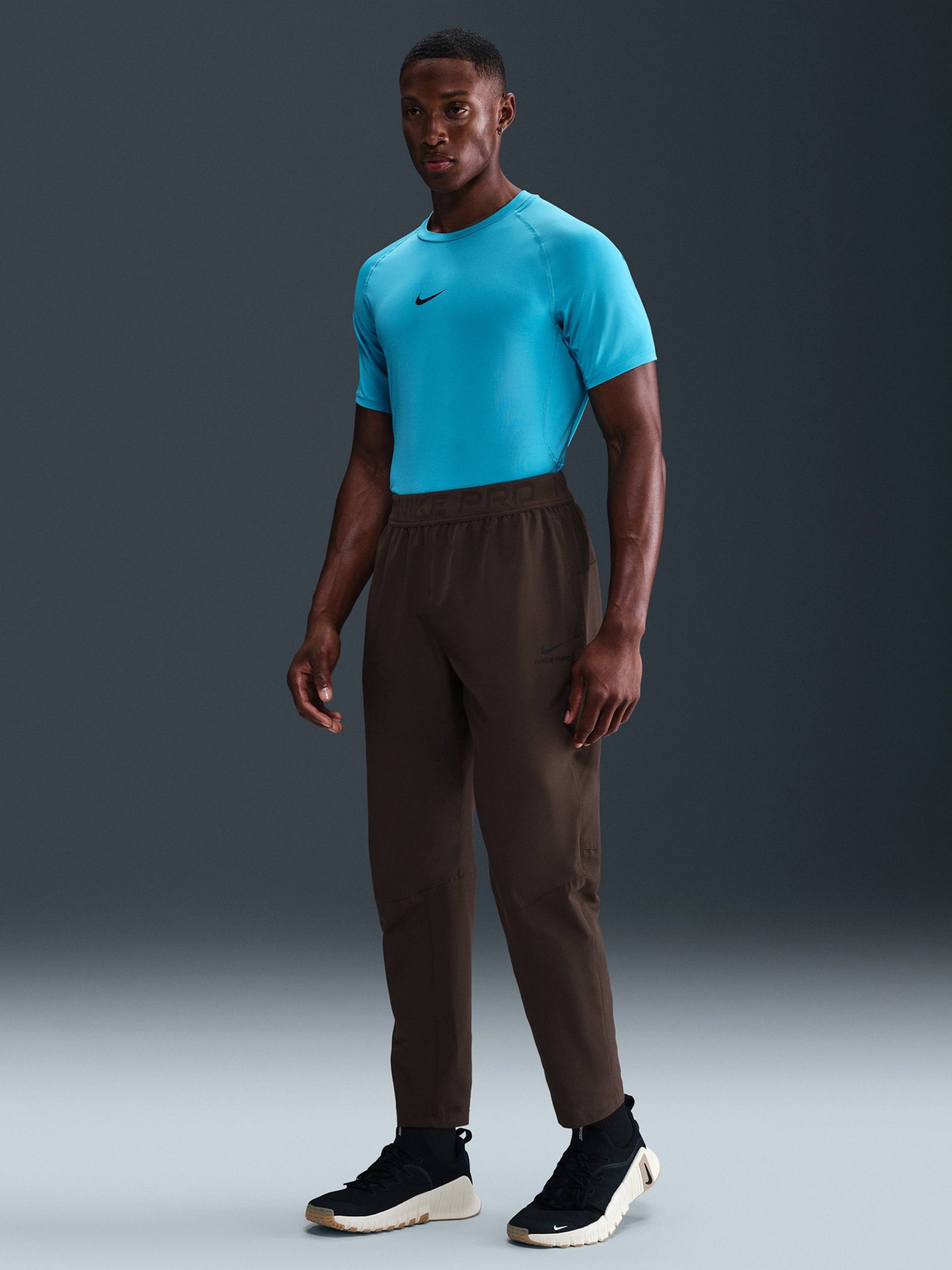 Pantalones de Entrenamiento Nike Pro Dri-FIT Marrones Para Hombre