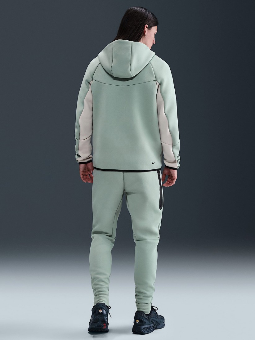 Calas Nike Tech Fleece Slim Fit Verdes e Bege Para Homem