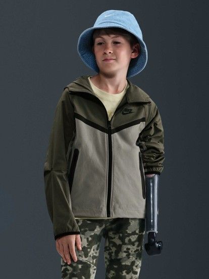 Nike Tech Junior Green Hooded Jacket