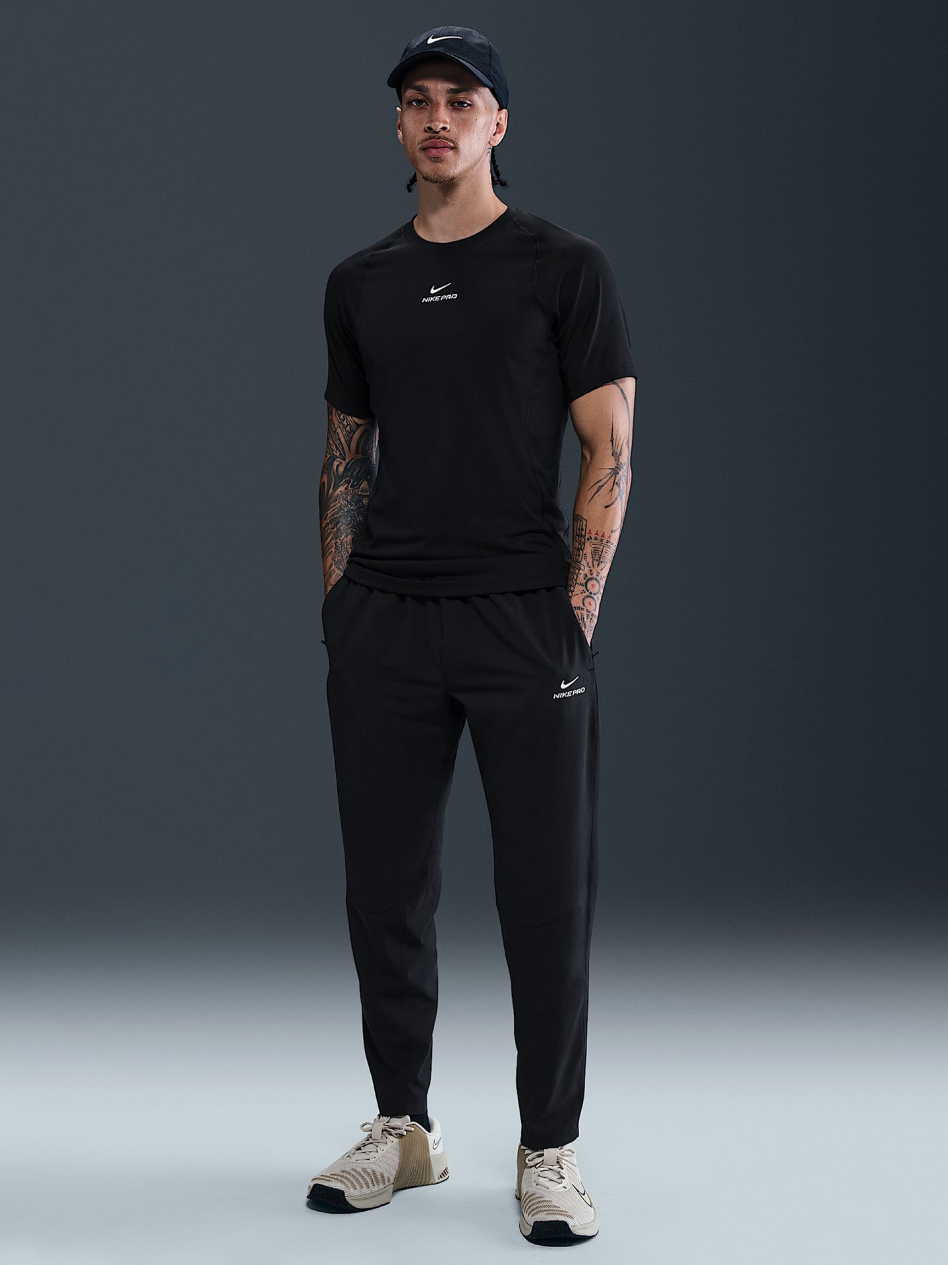 Nike Pro Dri-FIT Black Training Trousers For Men