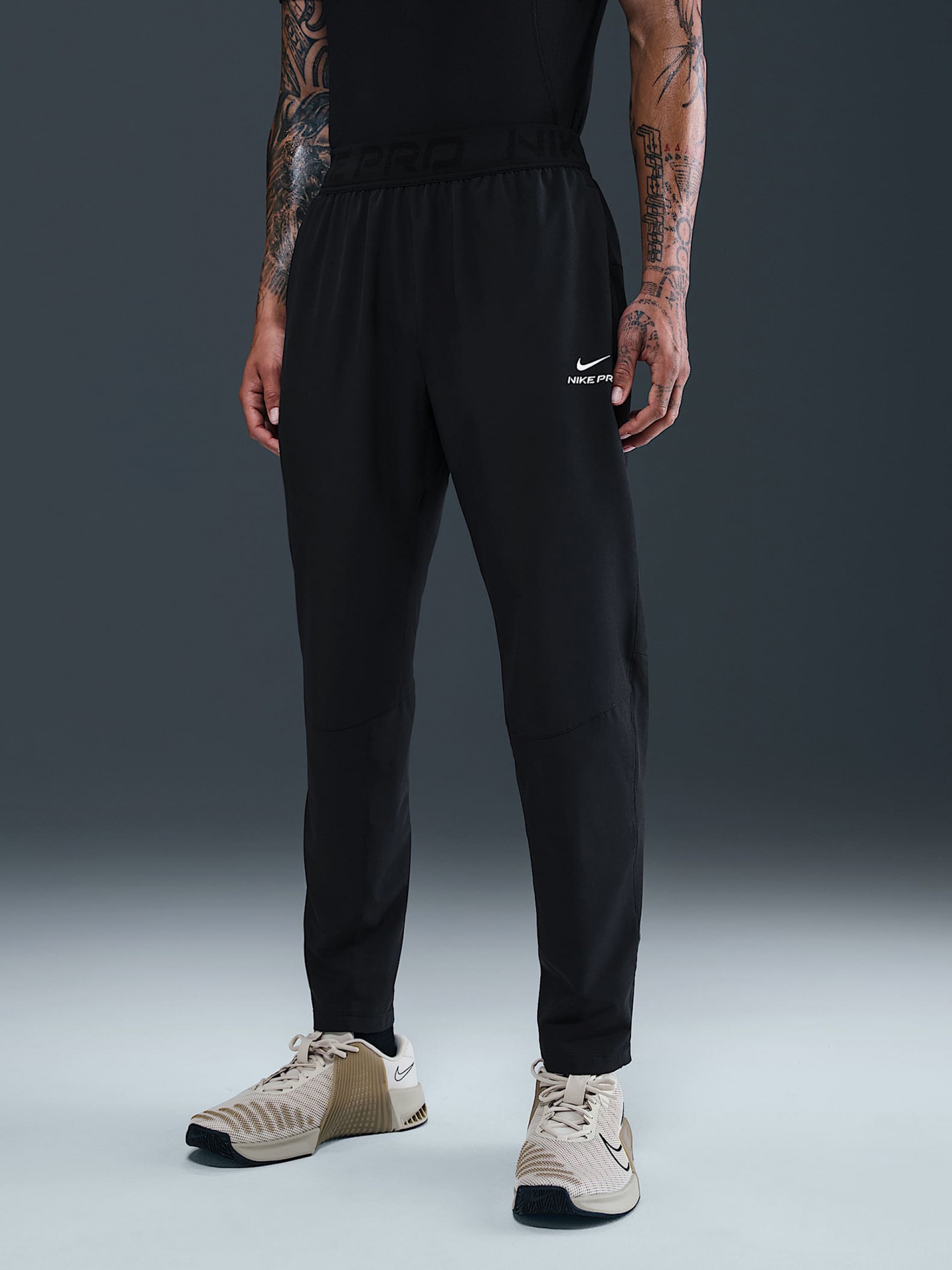 Nike Pro Dri-FIT Black Training Trousers For Men