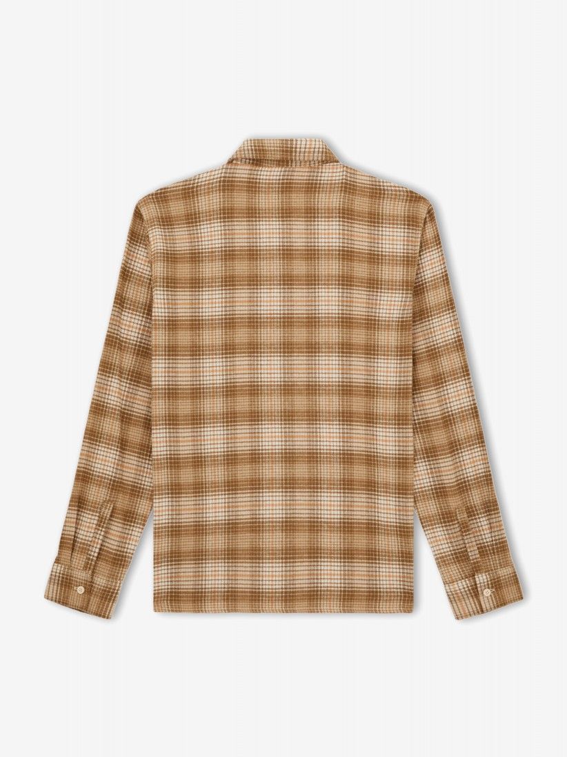 Dickies Forest Chequered Pattern Camel Shirt