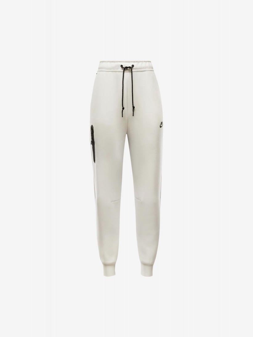 Pantalones Nike Sportswear Tech Fleece Mid-Rise Blancos Para Mujer