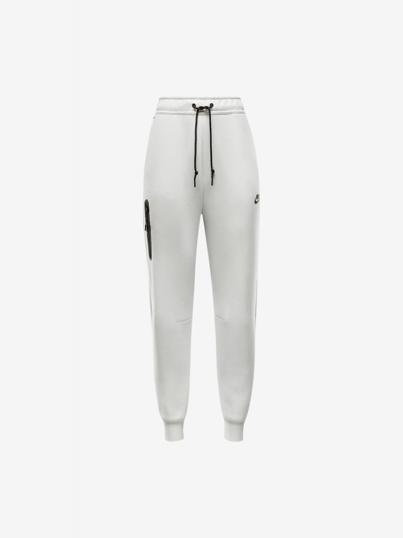 Calas Nike Sportswear Tech Fleece Mid-Rise Brancas Para Mulher