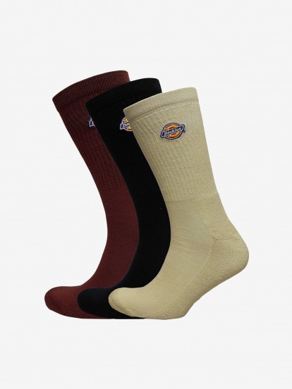 Meias Dickies Valley Grove Bordeaux/Pretas/Caqui