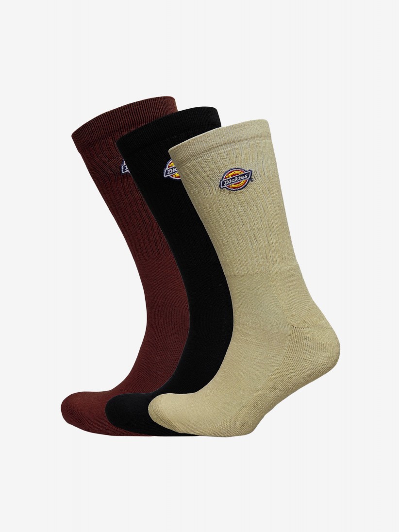 Meias Dickies Valley Grove Bordeaux/Pretas/Caqui