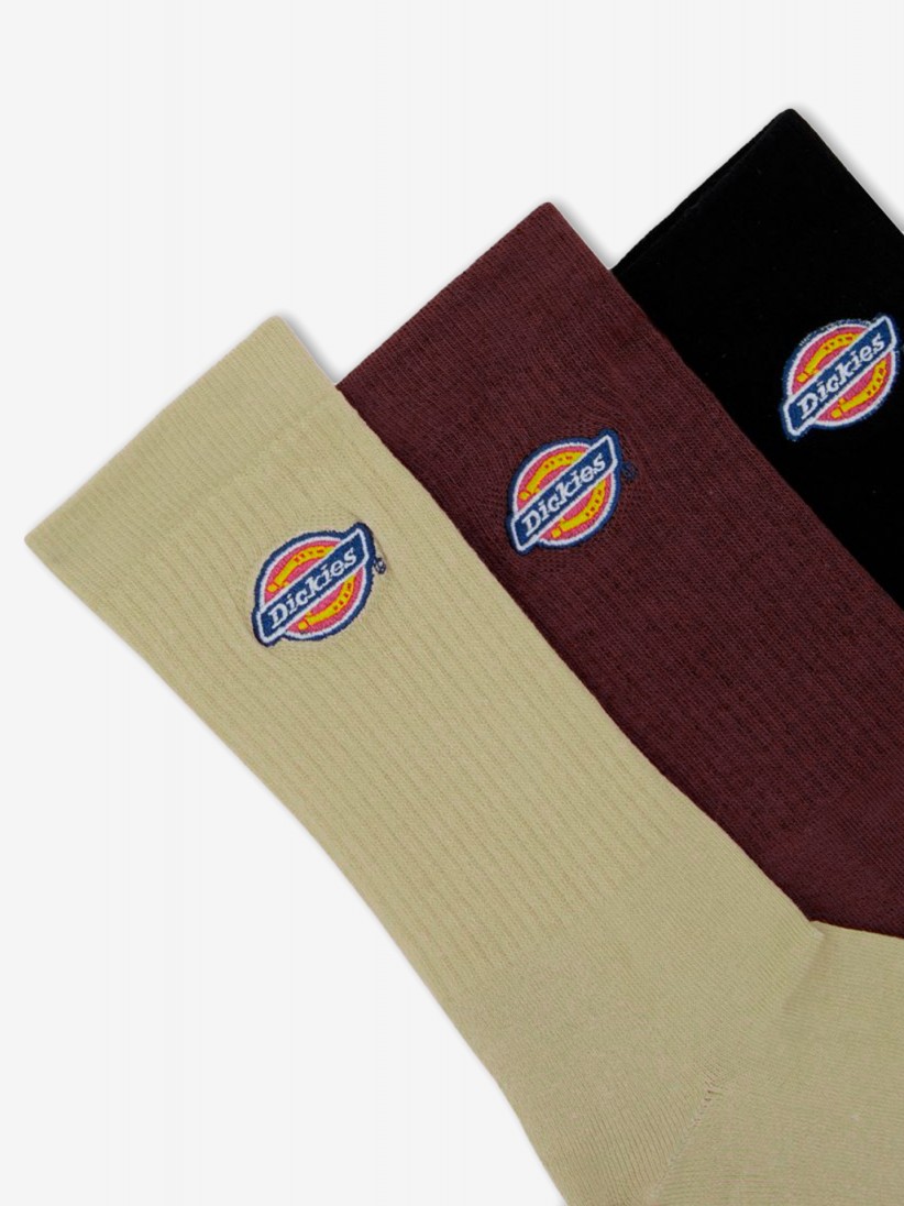 Meias Dickies Valley Grove Bordeaux/Pretas/Caqui
