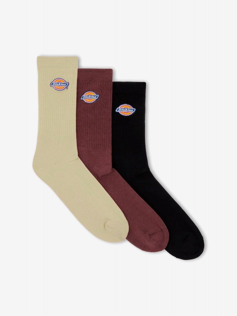 Meias Dickies Valley Grove Bordeaux/Pretas/Caqui