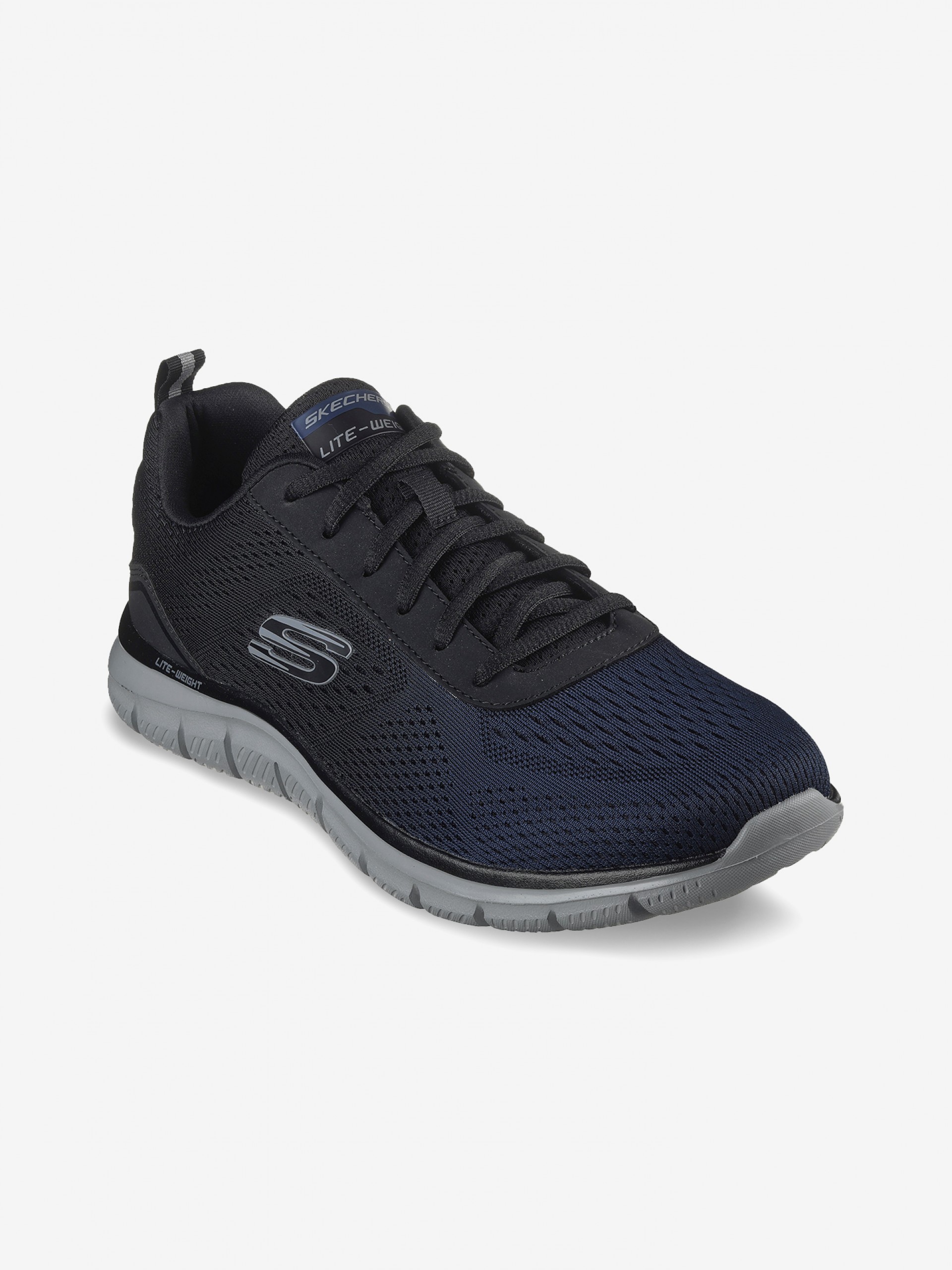 Sapatilhas Skechers Track - Ripkent Pretas e Azuis