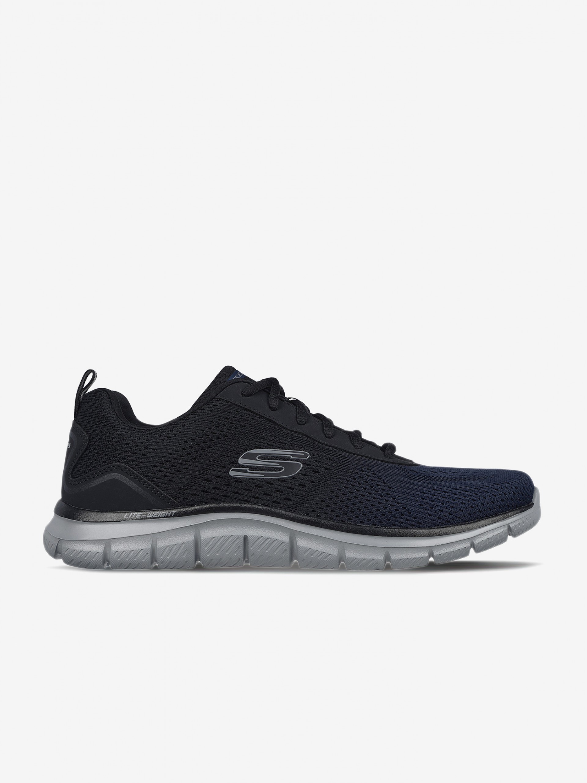 Sapatilhas Skechers Track - Ripkent Pretas e Azuis