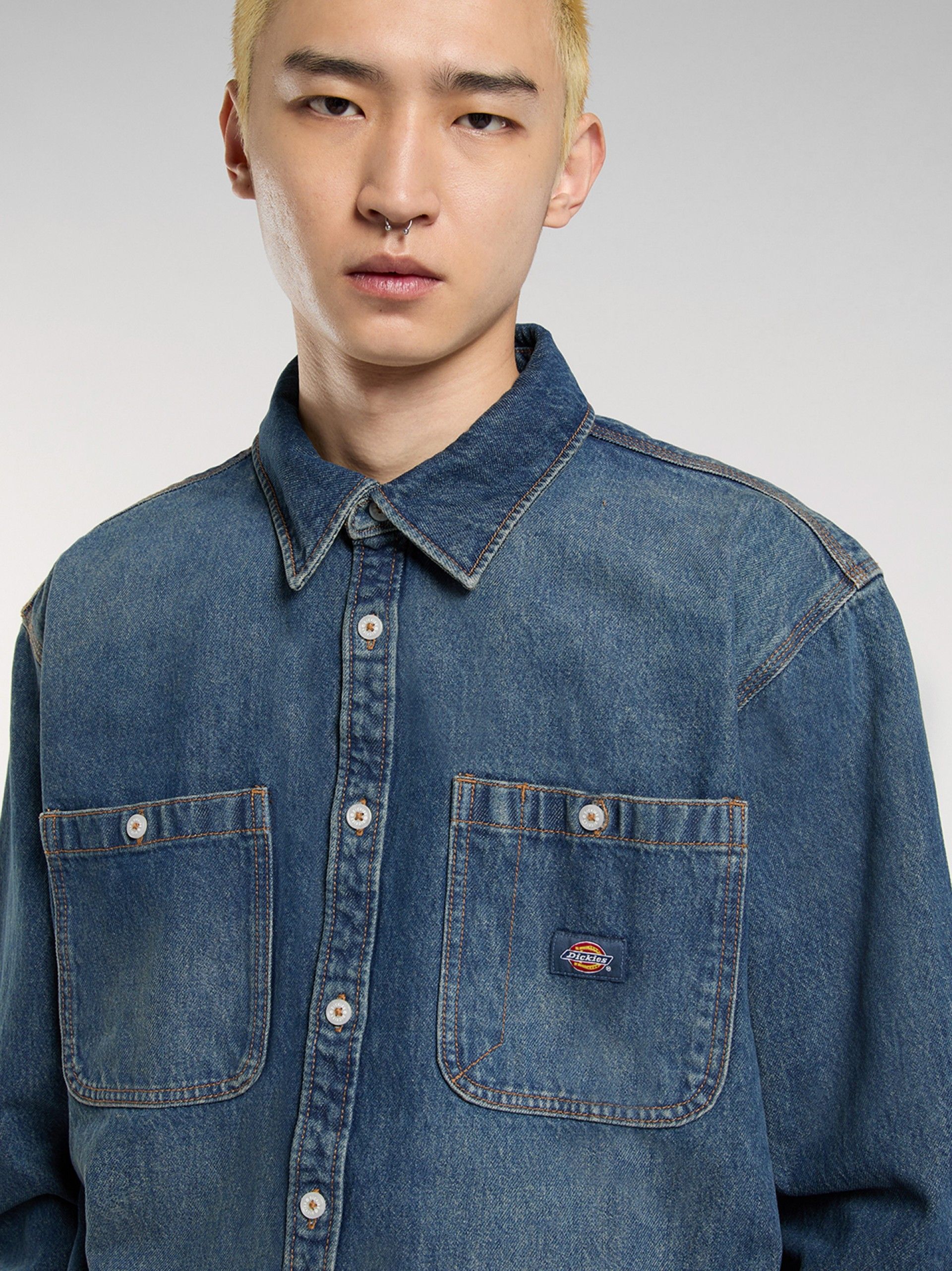 Camisa Vaquera Dickies Mechanic Azul