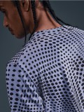 Nike Dri-FIT Miler Print Blue and Black Running T-shirt For Men