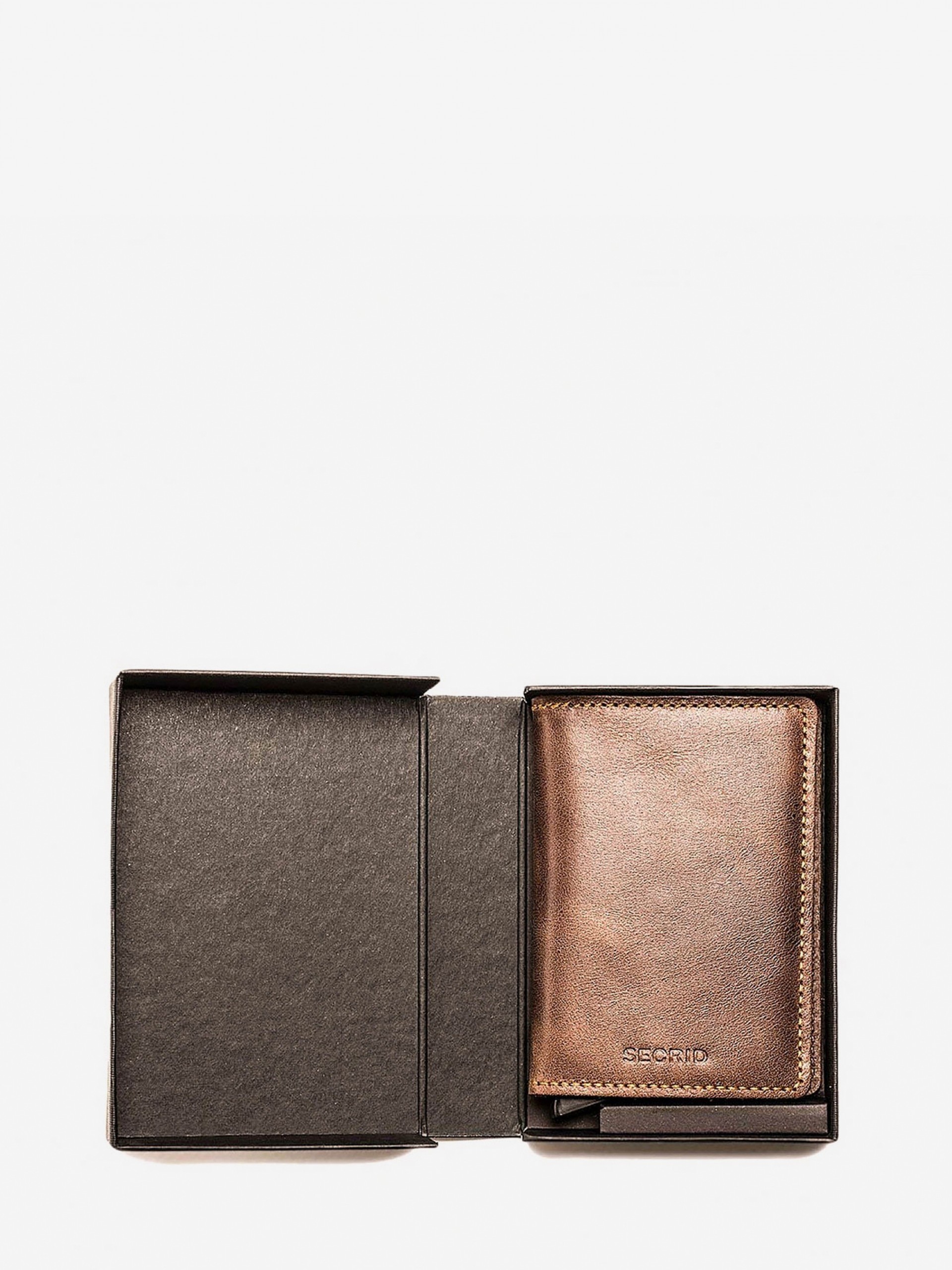Carteira Secrid Slim Castanha e Cinzenta
