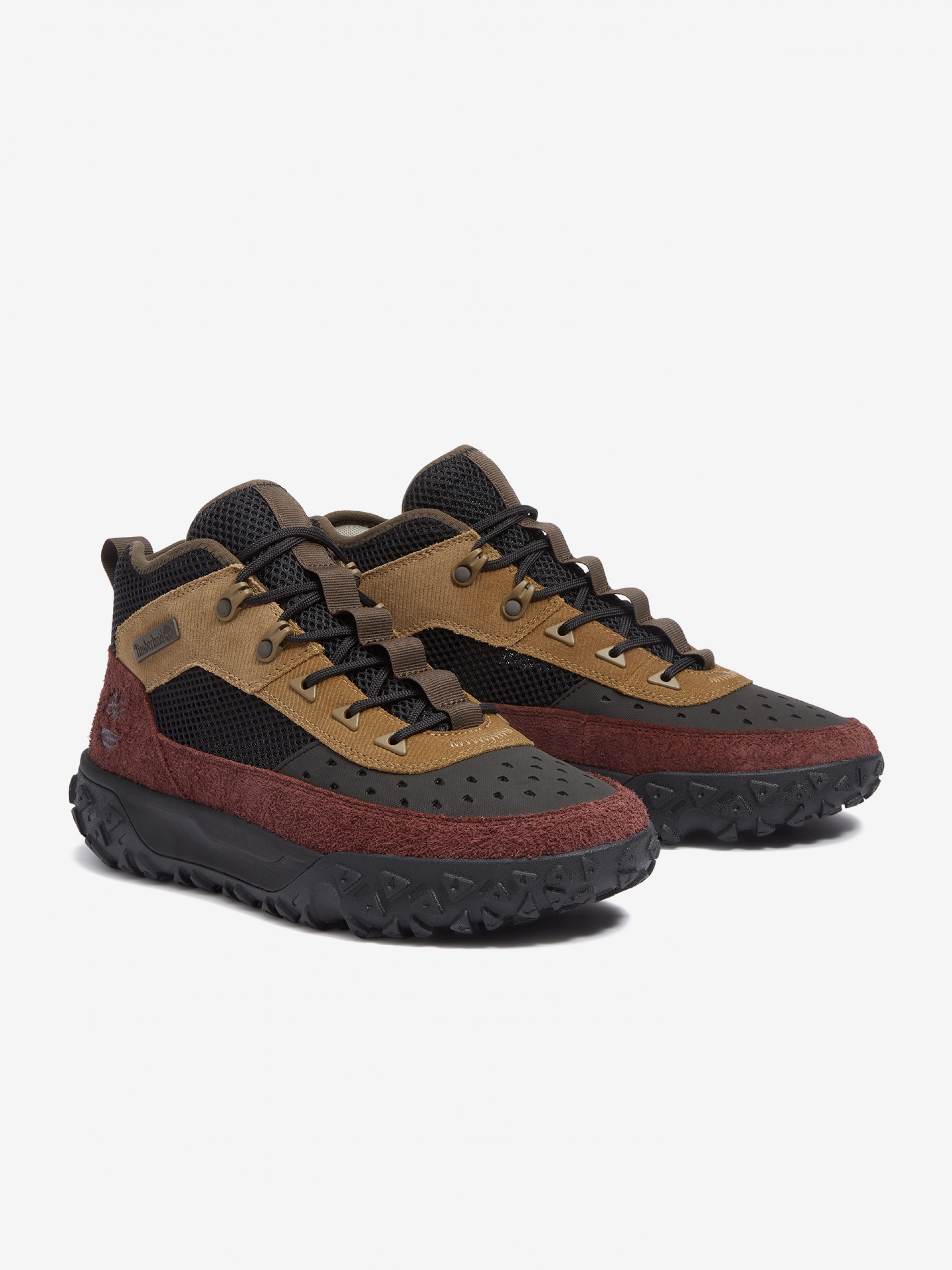 Timberland GreenStride Motion 6 Mid Black and Burgundy Sneakers