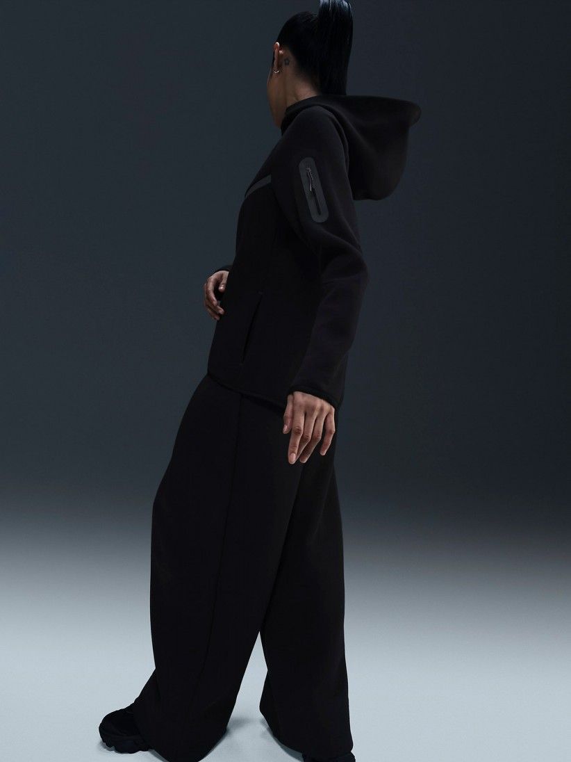 Chaqueta con Capucha Nike Sportswear Tech Fleece Windrunner Negra Para Mujer