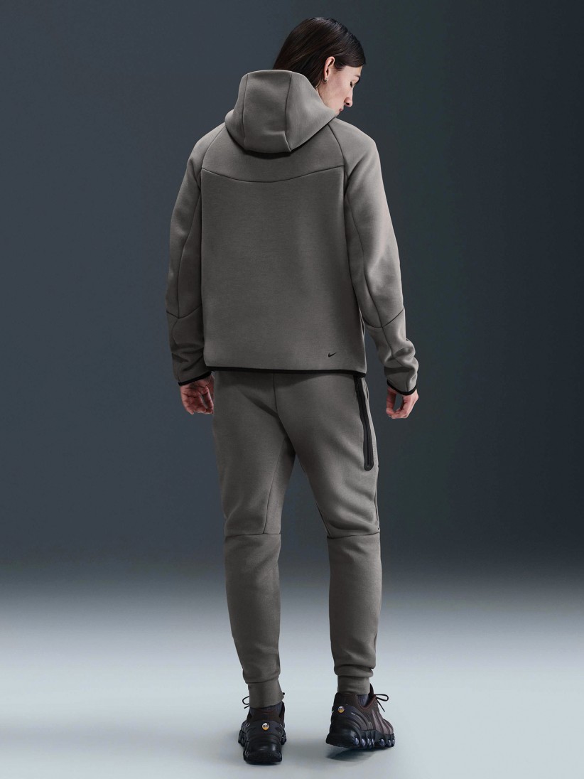 Nike Tech Fleece Windrunner Grey and Black Hooded Jacket For Men