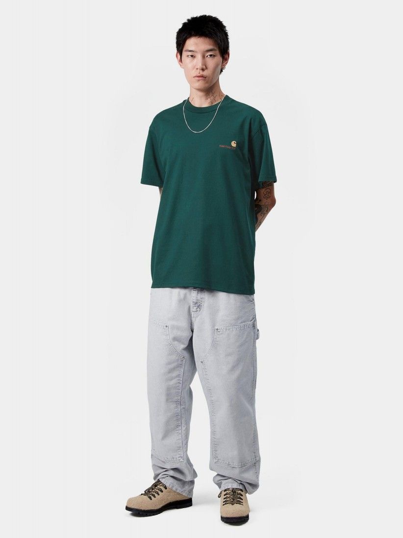 Camiseta Carhartt WIP American Script Verde