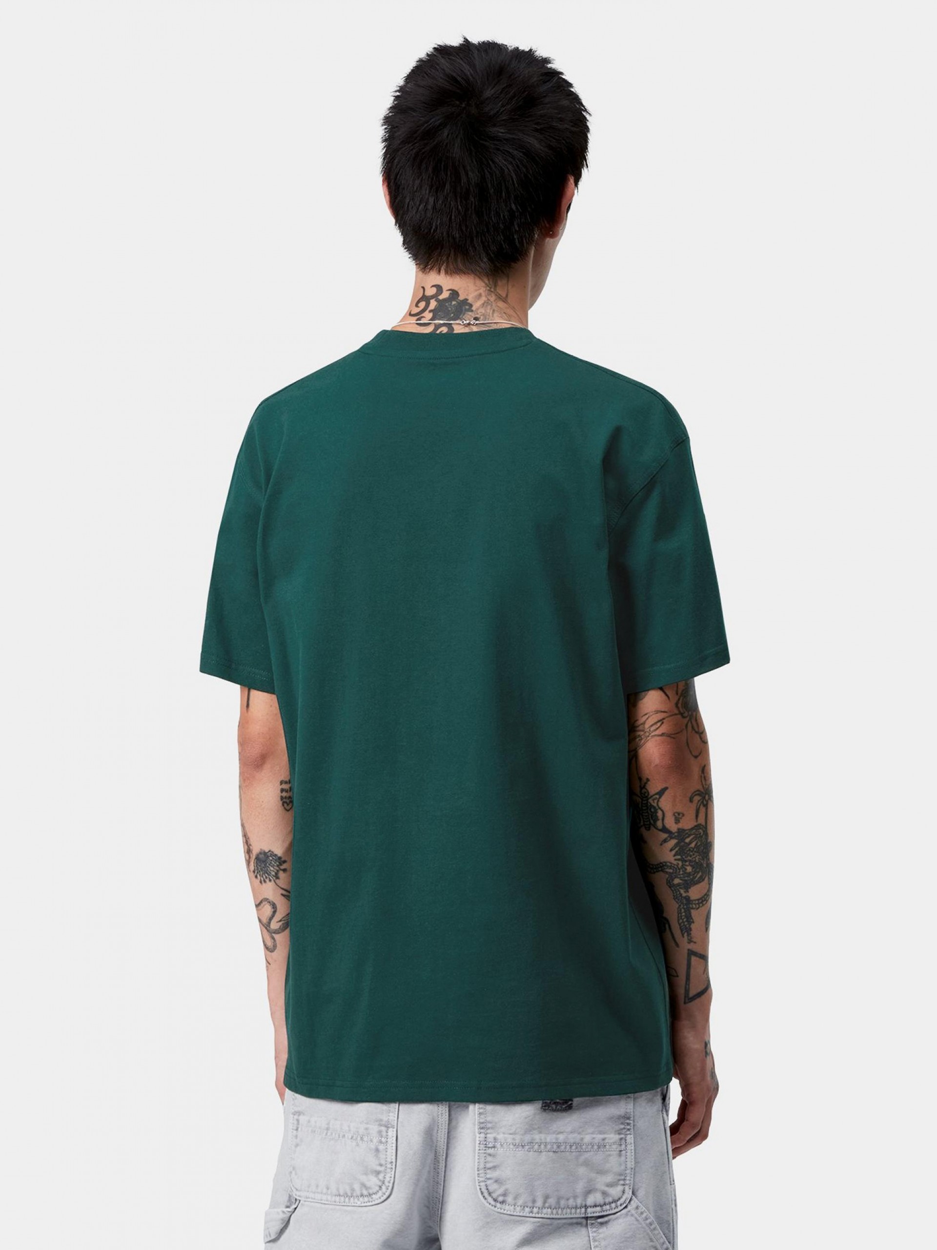 Camiseta Carhartt WIP American Script Verde