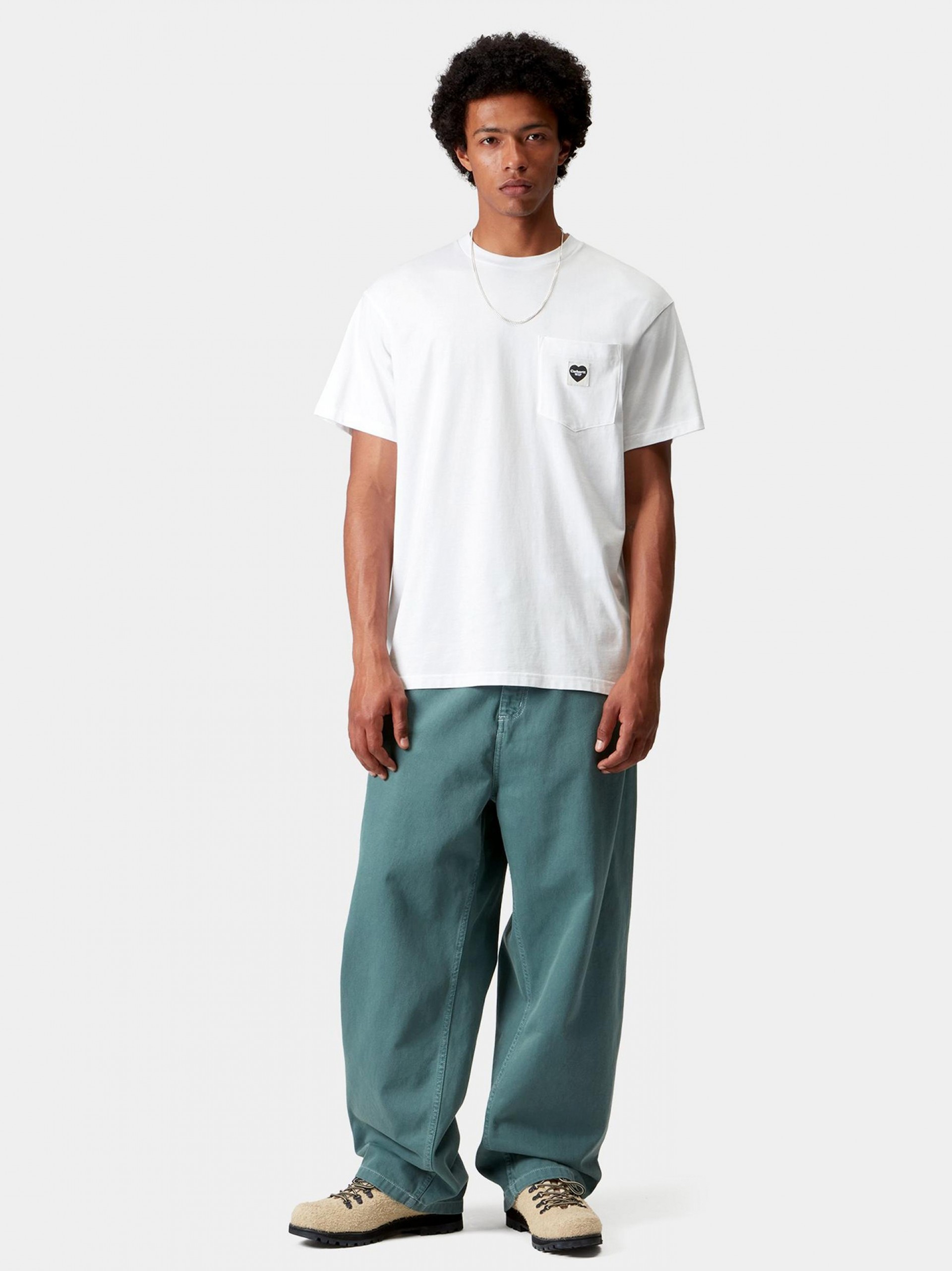 T-shirt Carhartt WIP Pocket Heart Branca