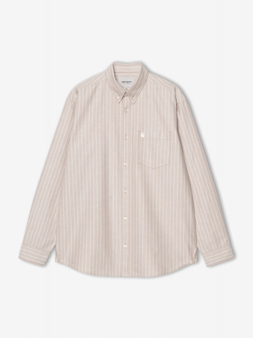 Carhartt WIP Cassel Striped Beige Shirt