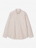 Carhartt WIP Cassel Striped Beige Shirt