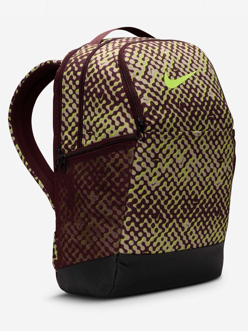 Mochila Nike Brasilia 9.5 24L Castanha e Verde