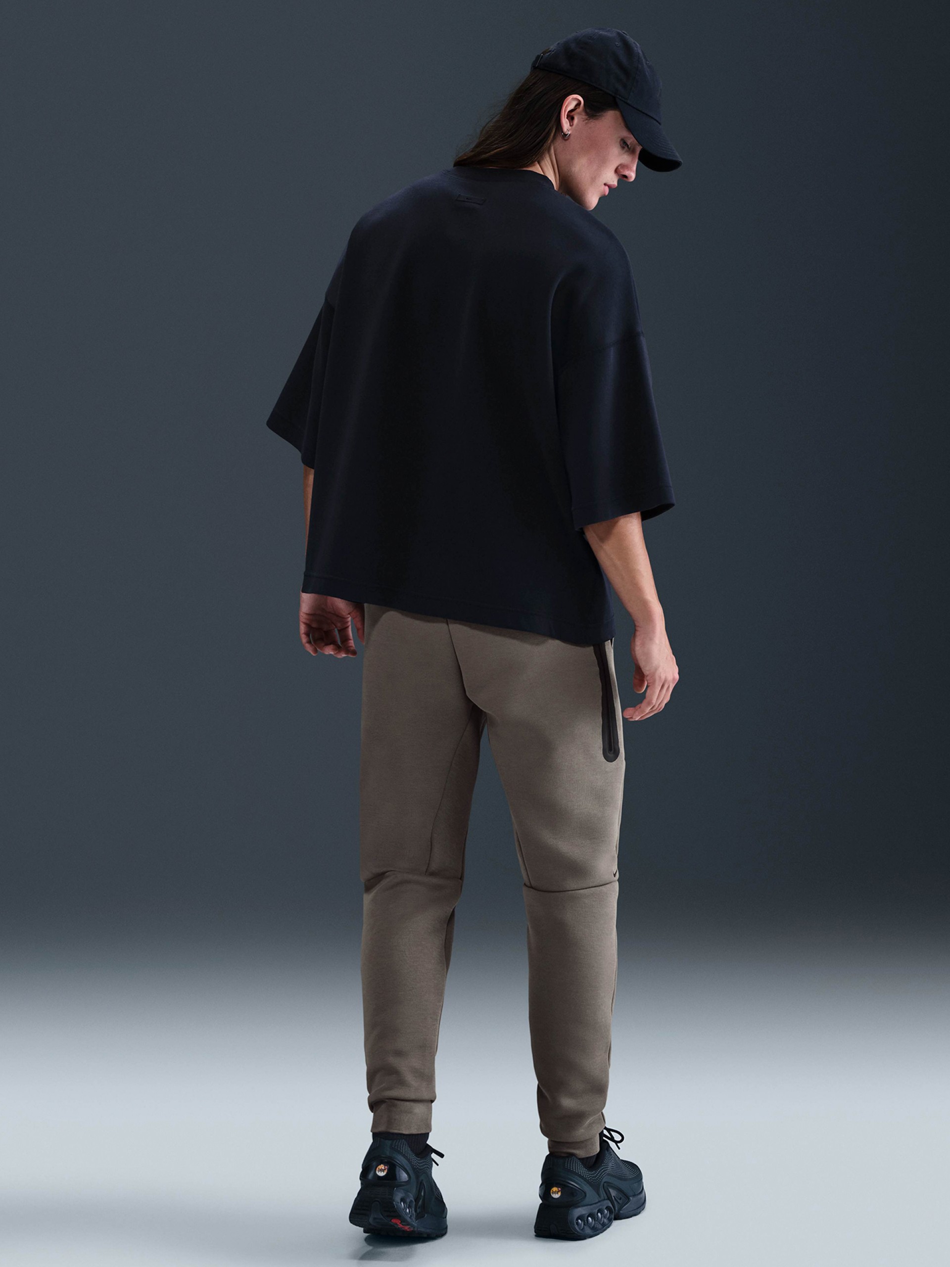 Pantalones Nike Tech Fleece Slim Fit Grises Para Hombre