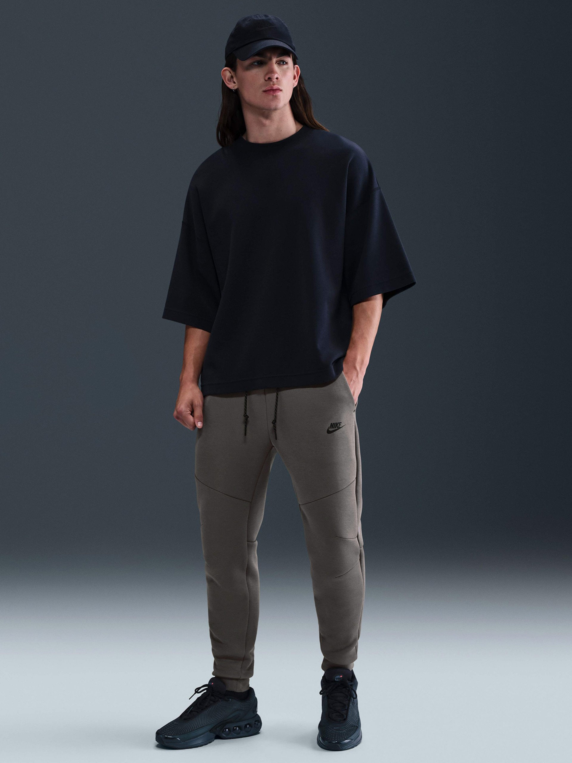 Pantalones Nike Tech Fleece Slim Fit Grises Para Hombre