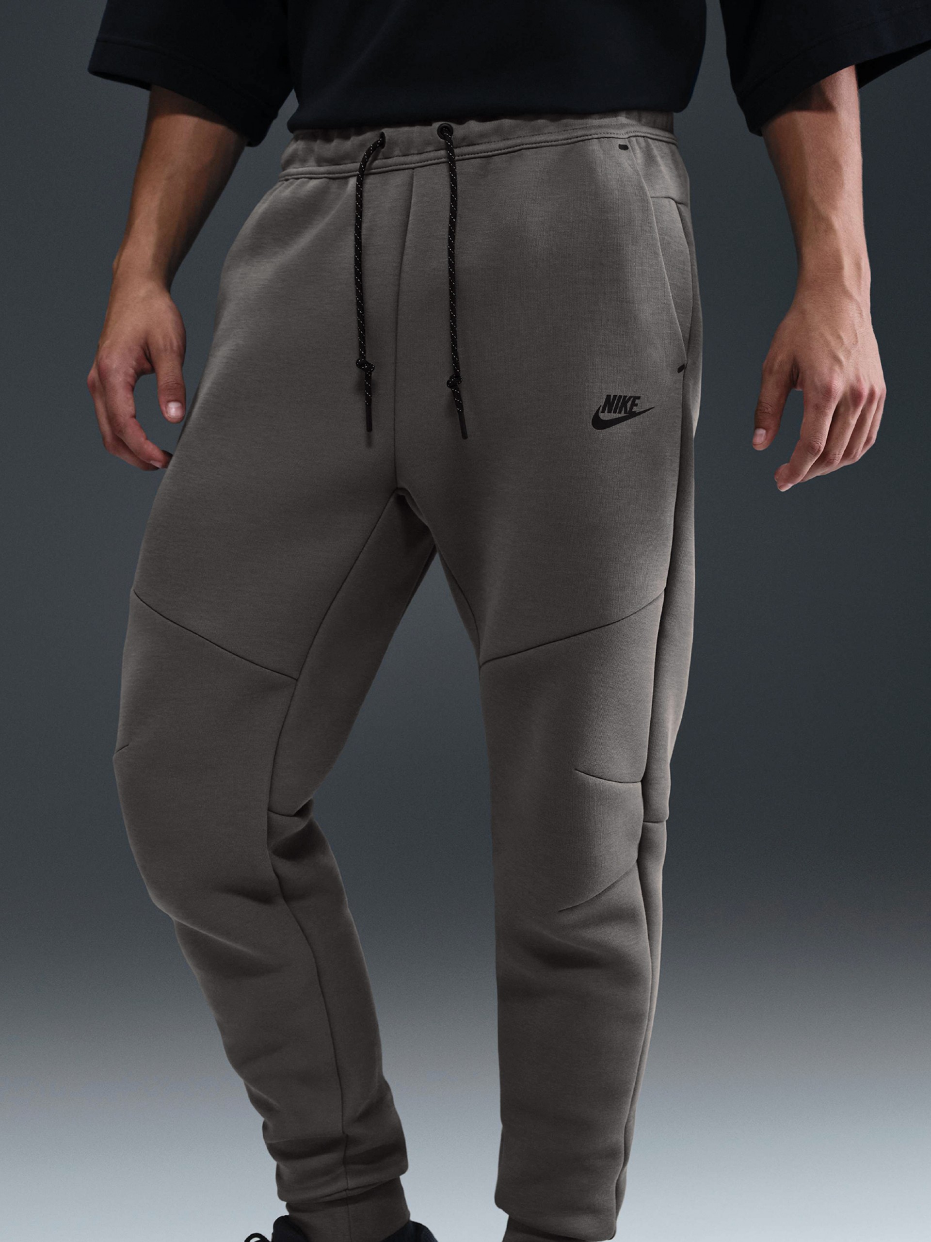 Pantalones Nike Tech Fleece Slim Fit Grises Para Hombre