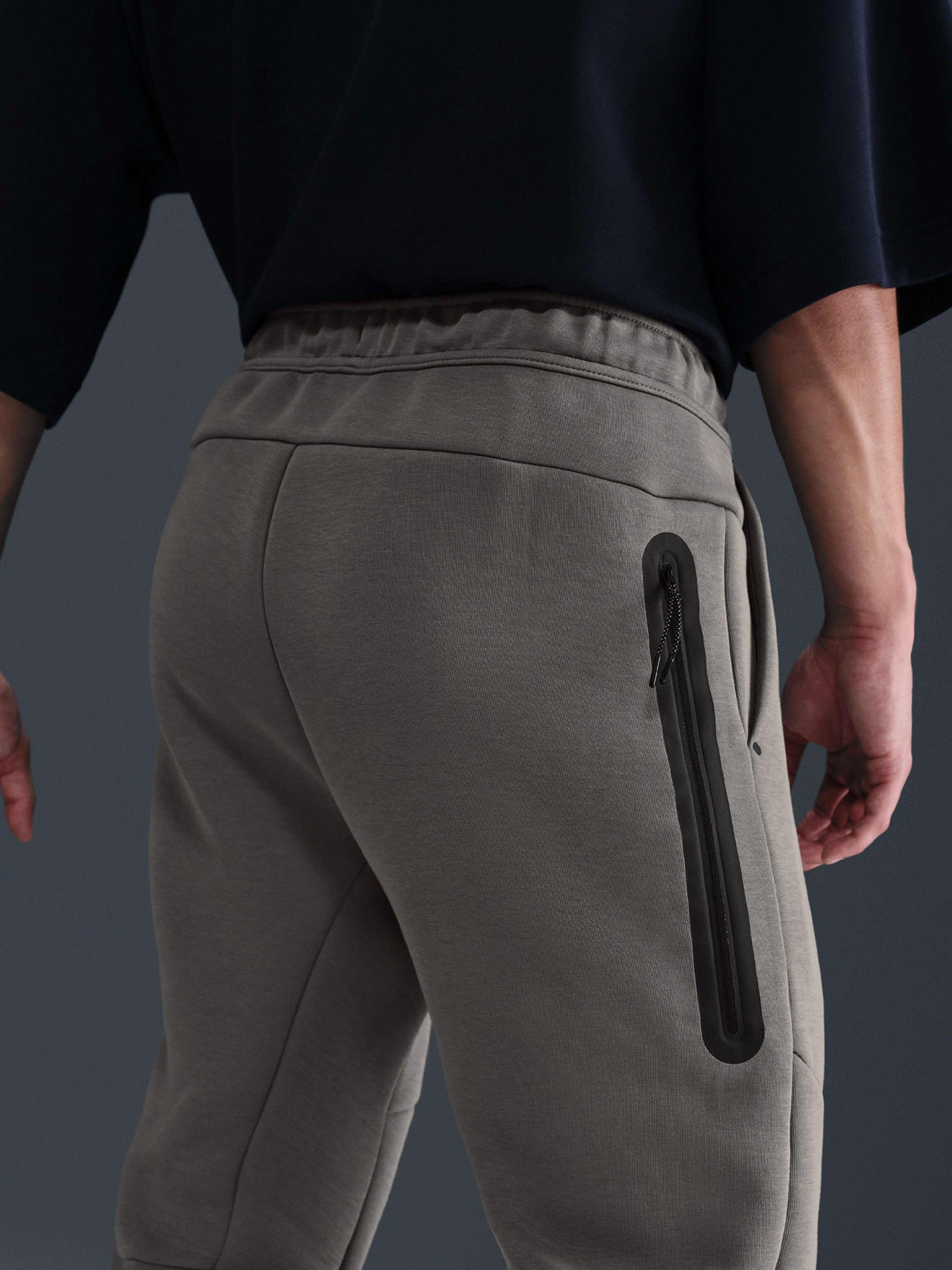 Pantalones Nike Tech Fleece Slim Fit Grises Para Hombre