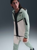 Nike Tech Fleece Windrunner Green and Beige Hooded Jacket For Men