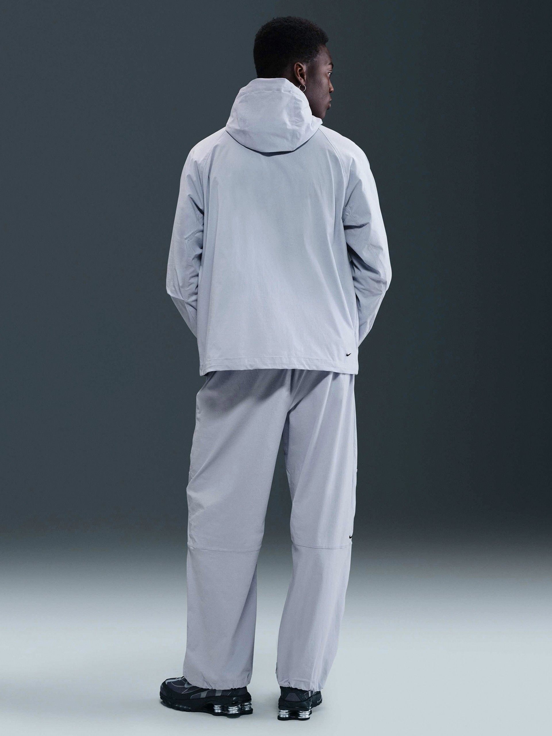 Casaco Corta-Vento com Capuz Nike Tech Woven Azul Para Homem