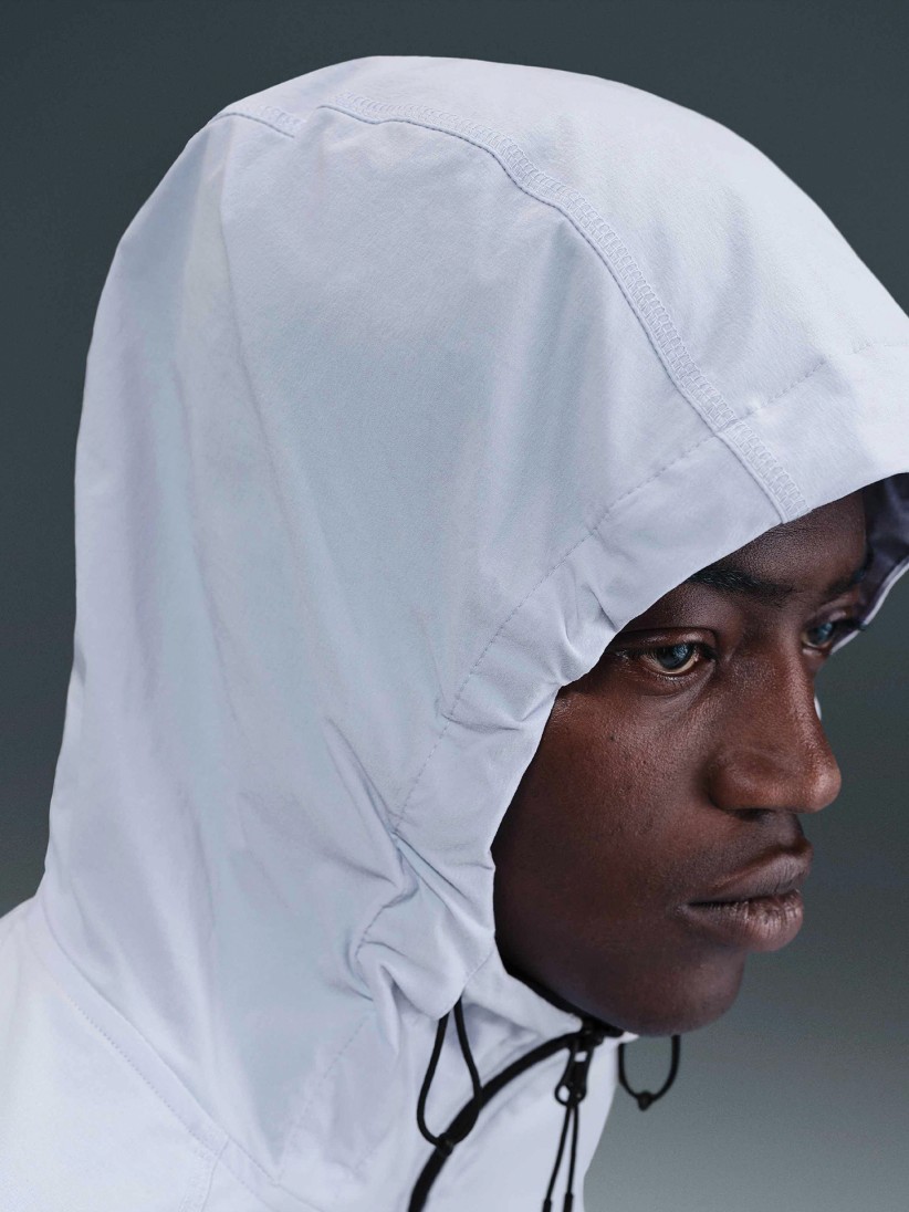 Nike Tech Woven Blue Hooded Windbreaker Jacket For Men