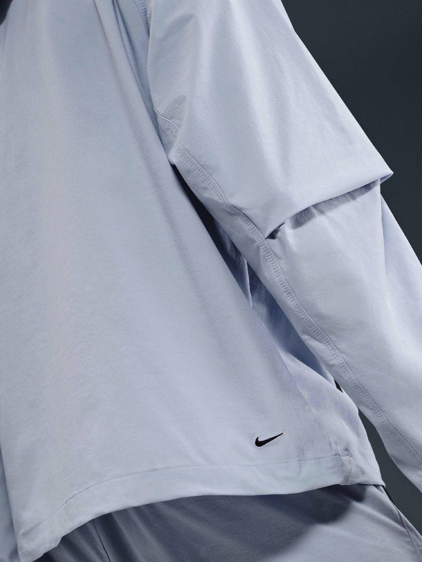 Nike Tech Woven Blue Hooded Windbreaker Jacket For Men