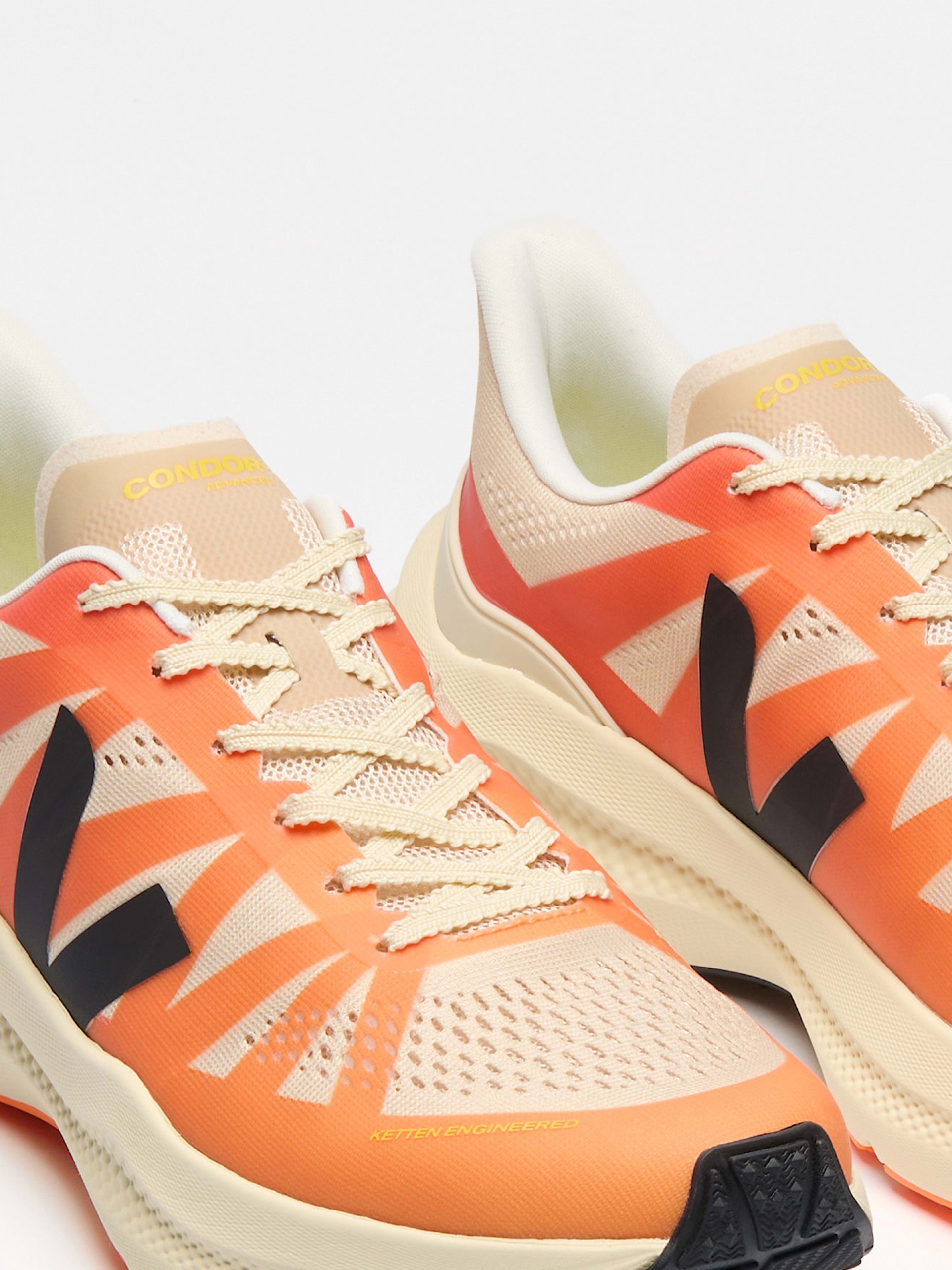 VEJA Condor 3 Advanced Beige and Orange Running Trainers