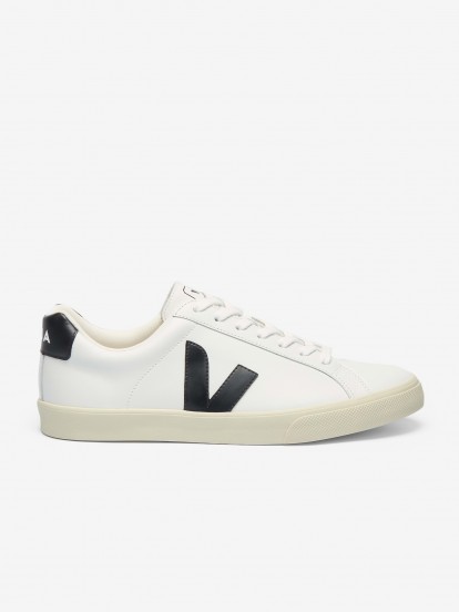 Sapatilhas VEJA Esplar Leather Brancas e Pretas