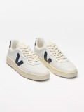 Sapatilhas VEJA V-90 Leather Brancas e Azuis