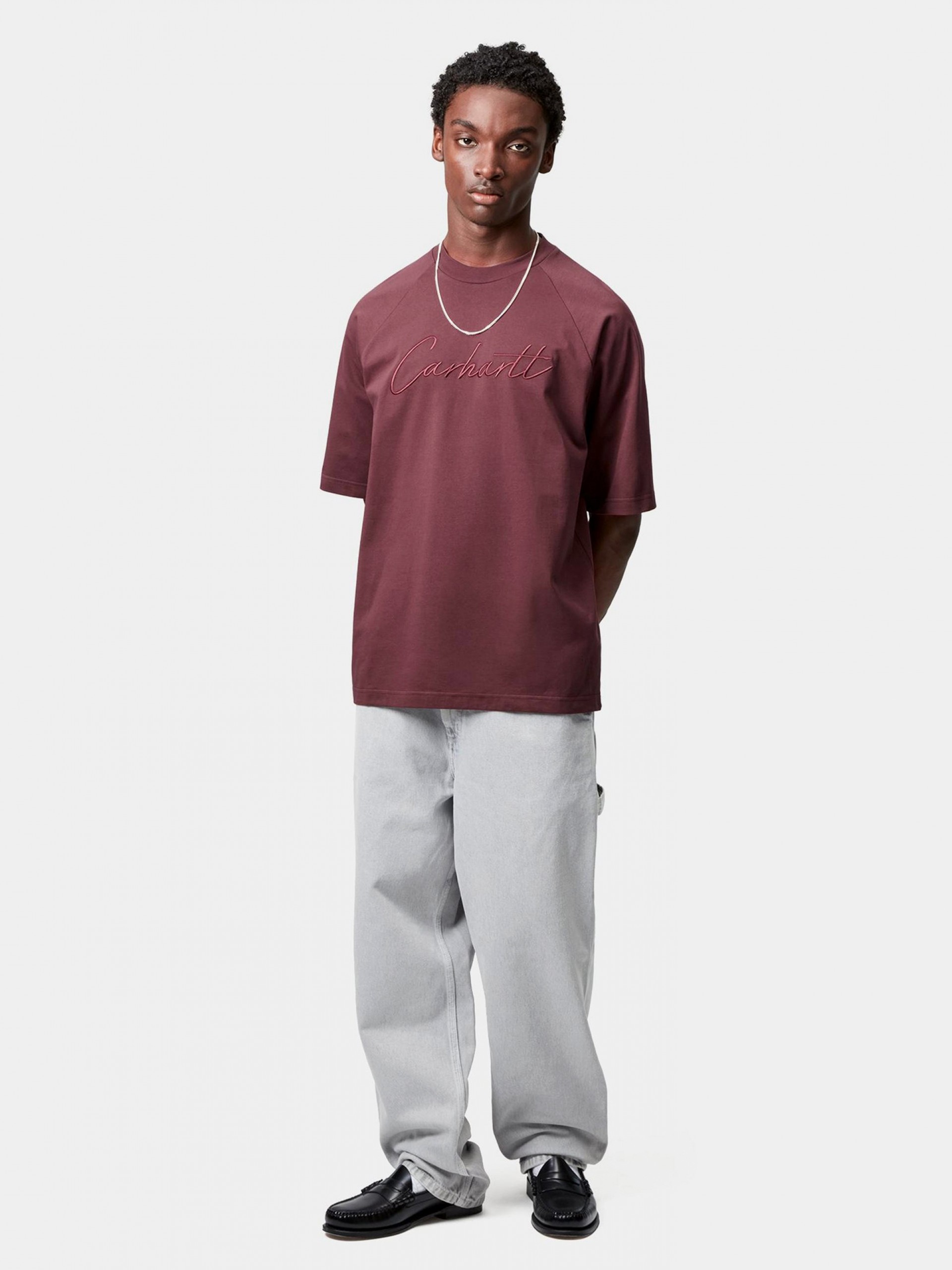 T-shirt Carhartt WIP Ray Bordeaux