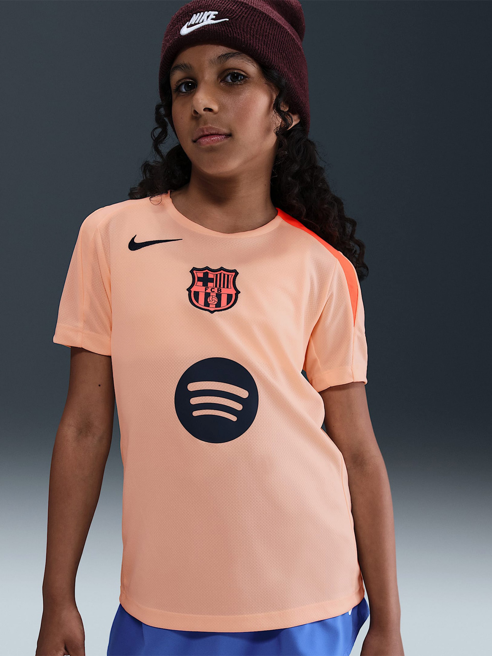 Camiseta Nike Strike F. C. Barcelona Dri-FIT Tercera Equipación Júnior 25/26