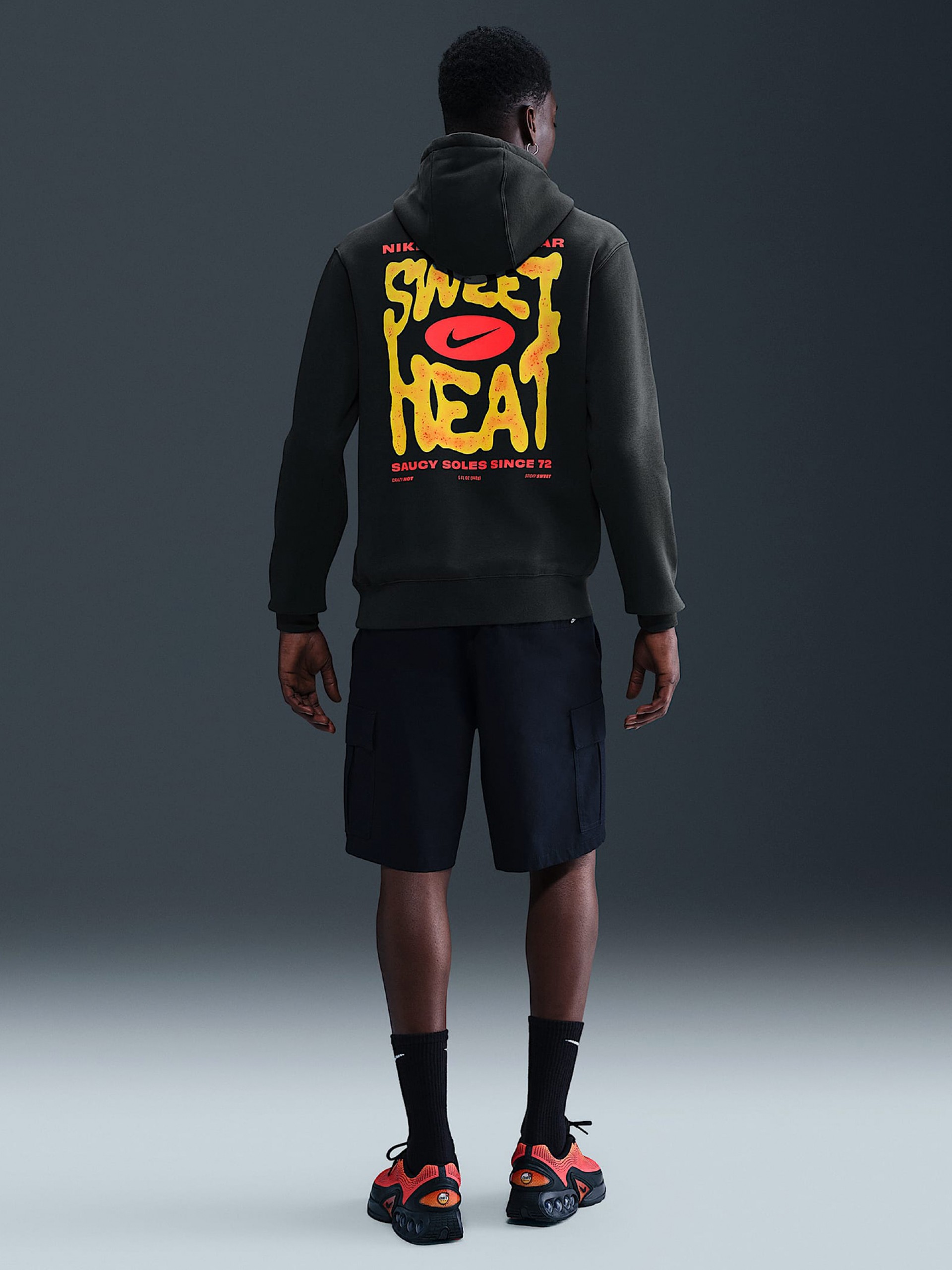 Camisola com Capuz Nike Sportswear Club Sole Food Preta Para Homem